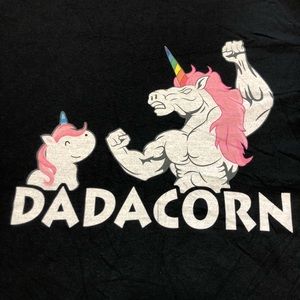 Cute Dadacorn Short Sleeve Tee, sz XL, NWT’s
